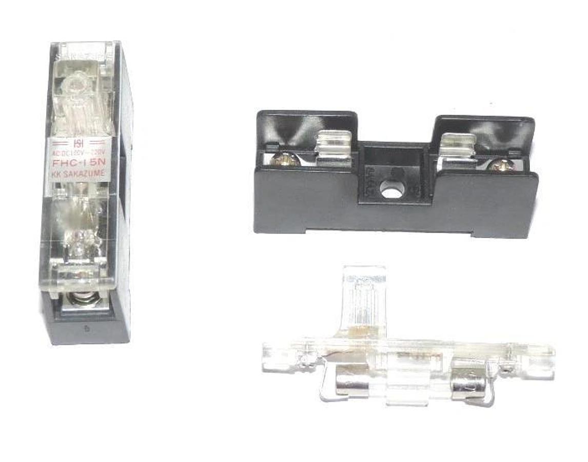 Used LOT OF 2 ISI FHC-15N FUSE HOLDERS 2 POLE WITH INDICATOR FHC15N