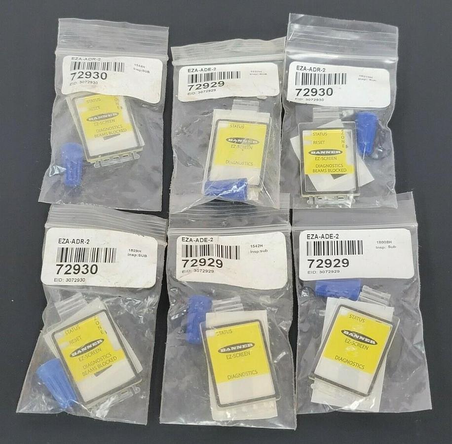 Used LOT OF 6 NEW BANNER EZA-ADE-2 ACCESSORY ACCESS DOORS 72929