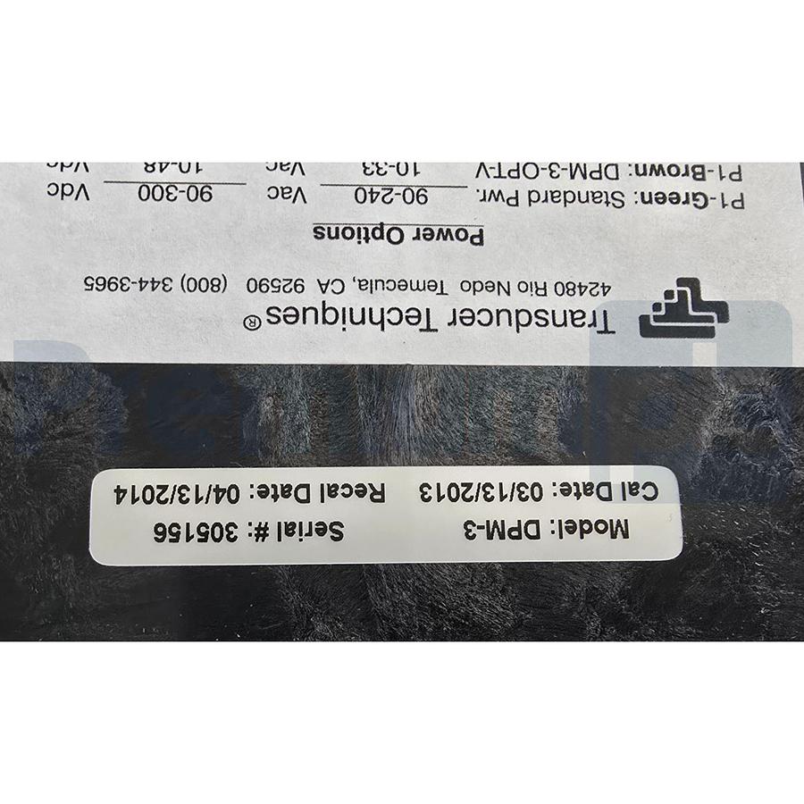 Used TRANSDUCER TECHNIQUES DPM-3 PLUG & PLAY LOAD CELL DIGITAL PANEL METER DPM3 NSMP