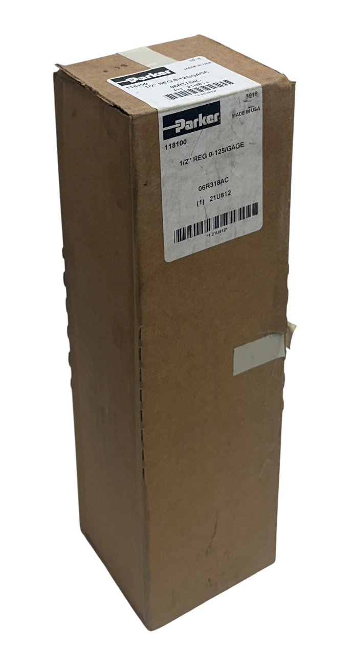 Used PARKER 06R318AC / 21U812 / 118100 REGULATOR 1/2'' REG NO GAUGE OEM NSMP *READ