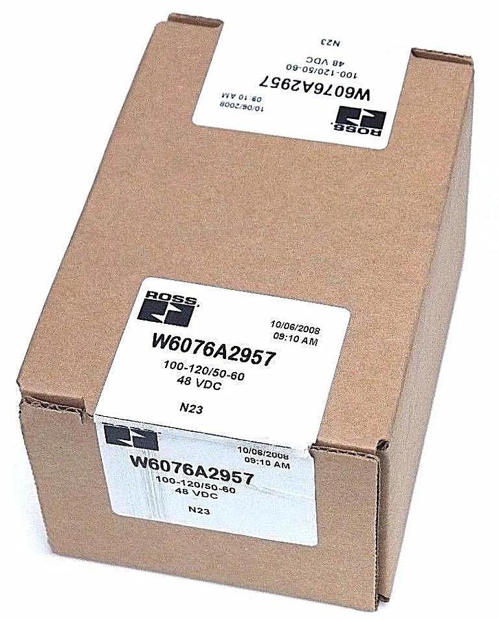 Used FACTORY SEALED ROSS W6076A2957 ENERGY SAVER 100-120/50-60, 48 VDC