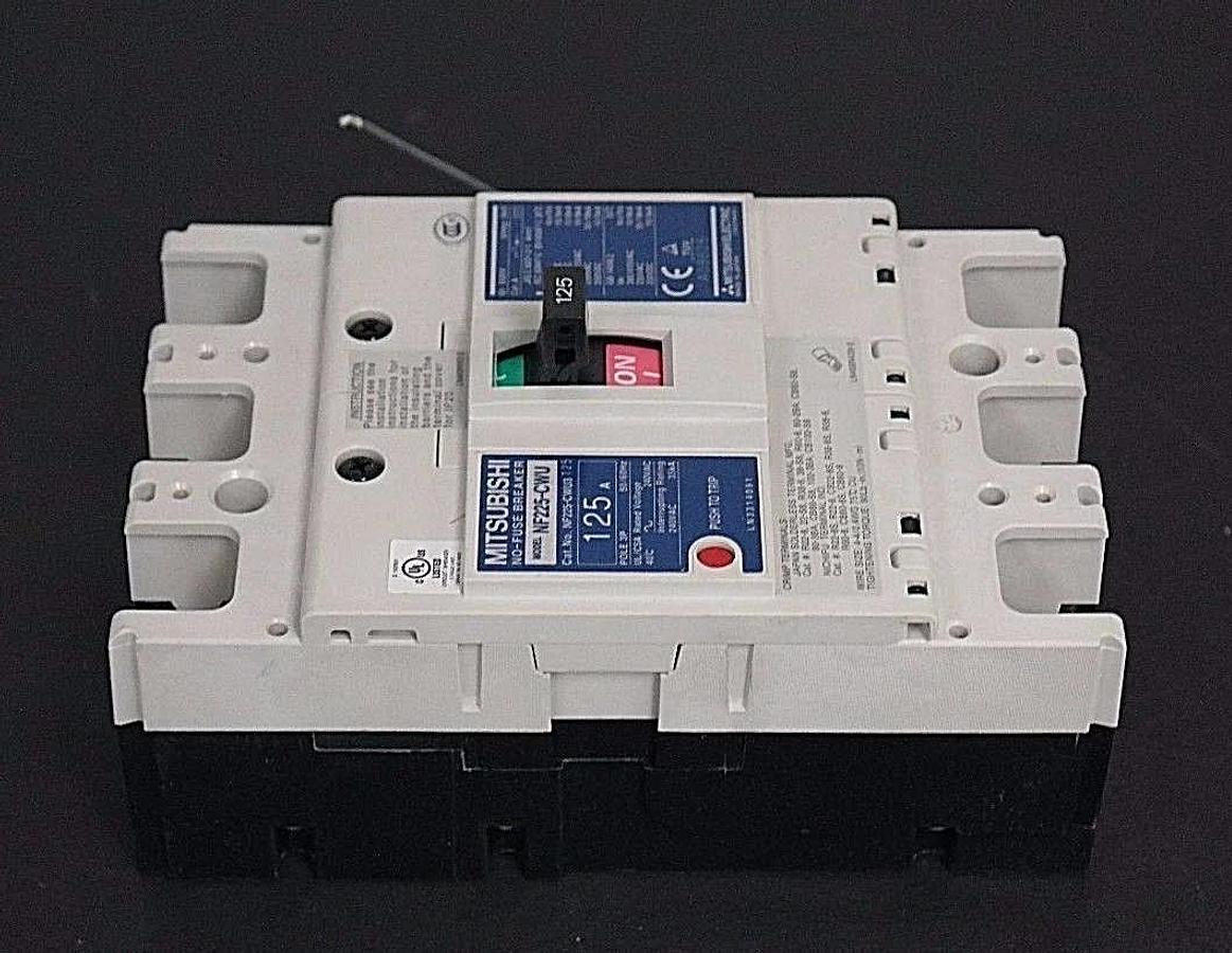 Used NIB MITSUBISHI NF225-CWU3 CIRCUIT BREAKER 125A, 3P, NF225-CWU NF225CWU3125