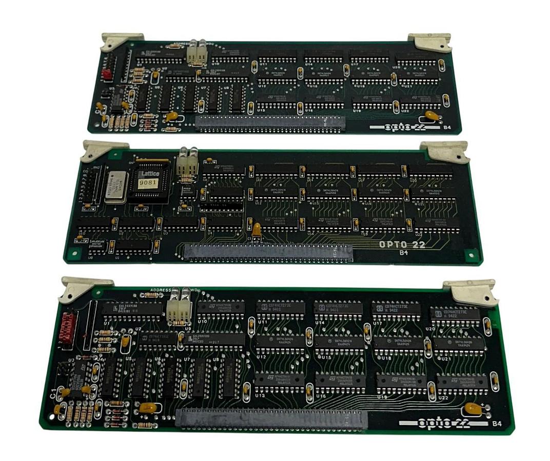 Used 3 OPTO 22 B4 DIGITAL BRAINBOARDS 32-PT CLASSIC PAMUX 001788K / 001788L USNP