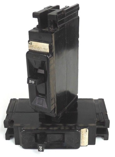 Used LOT OF 2 FEDERAL PACIFIC NEF-SWD CIRCUIT BREAKERS 15AMP 277V LK-2387 NEFSWD