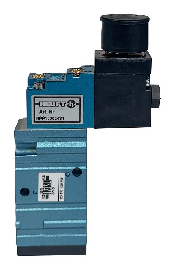 Used HEUFT MAC HPP100024ST SOLENOID VALVE 24VDC COIL DEDJFJ 25-120PSI NSNP