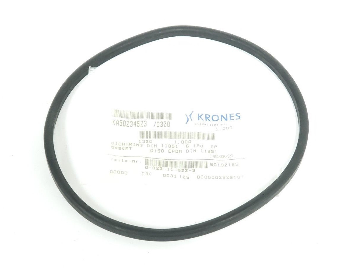 Used NEW KRONES 0-023-11-922-3 GASKET G150 EPDM DIN 11851 0023119223