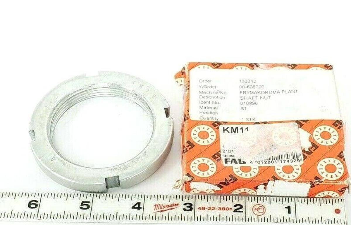 NIB FAG KM11 SHAFT LOCK NUT 010998