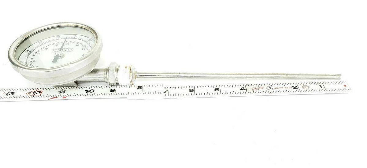 TREND INSTRUMENTS 25 TO 125 DEG F / -5 TO 50 DEG C THERMOMETER, 9" STEM