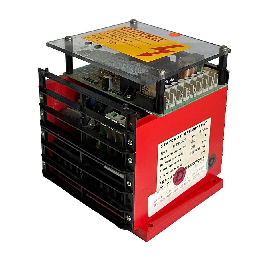 Used AER STATOMAT BREMSGERAT B2245 BRAKE UNIT 150A 600VAC OPERATING VOLTAGE 220/110V