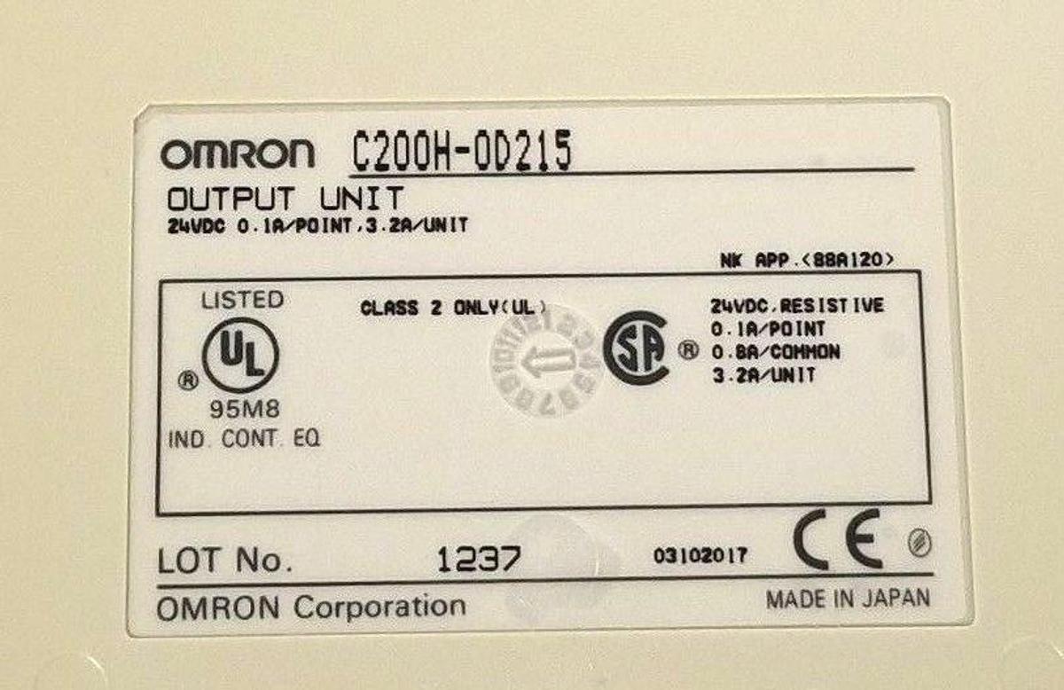 Used NIB OMRON C200H-OD215 OUTPUT MODULE 32 POINT C200HOD215