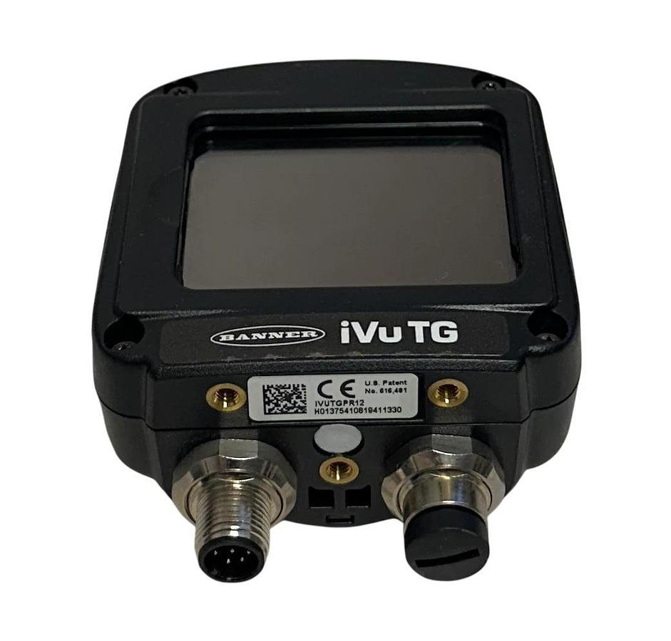 Used BANNER IVUTGPR12 / 81941 iVu TG SENSOR I/O PNP RED RING LIGHT TOUCHSCREEN USNP