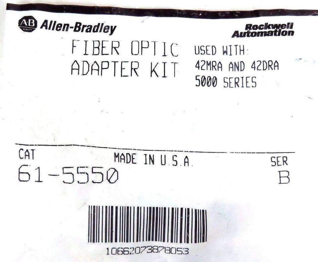Used 3 NIB ALLEN BRADLEY 61-5550 SER. B FIBER OPTIC ADAPTER KITS FOR 42MRA, 42DRA