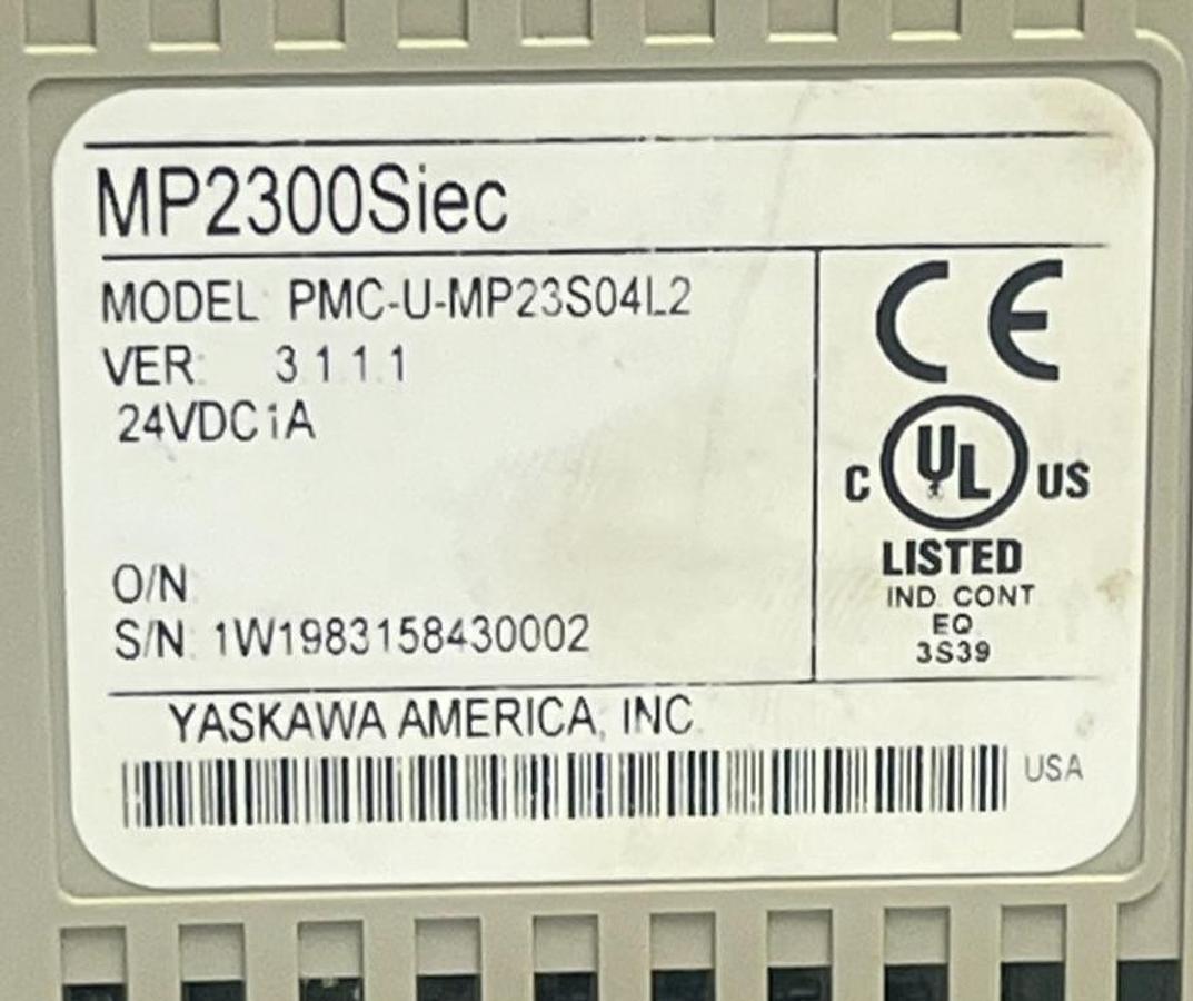 Used YASKAWA PMC-U-MP23S04L2 MP2300Siec 4-Axis Machine Controller Ver 3.1.1.1 (read)