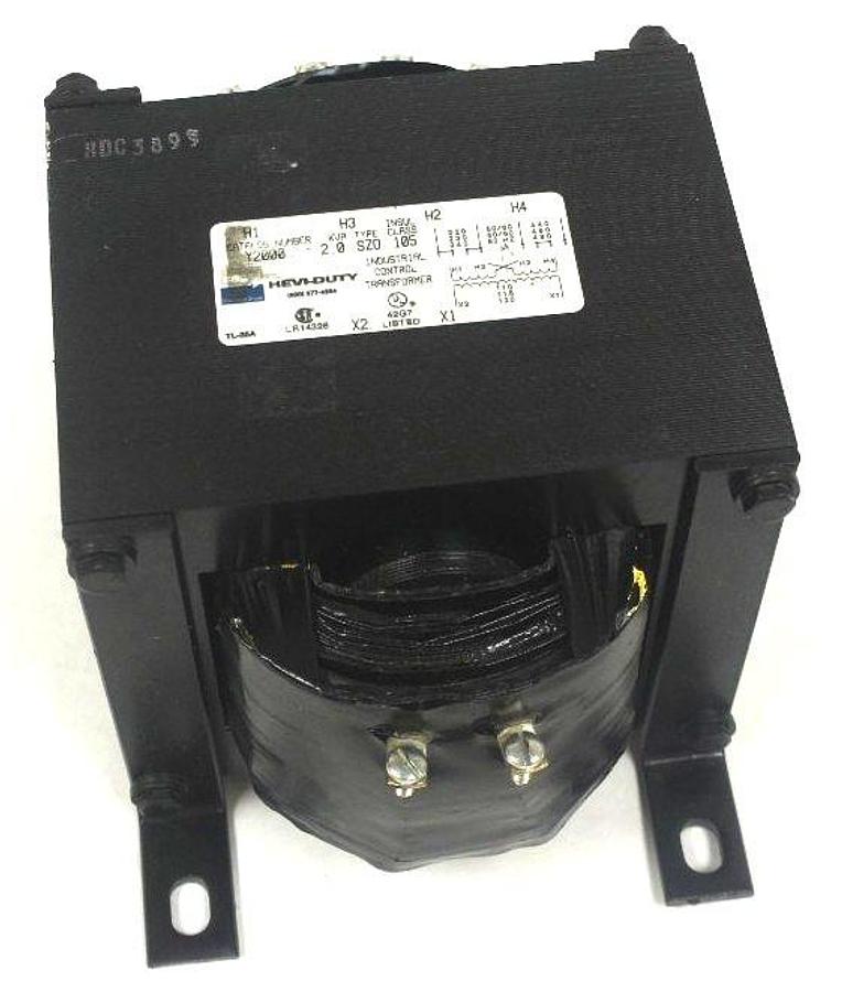 NEW HEVI-DUTY Y2000 INDUSTRIAL TRANSFORMER, TYPE SZ0, INSUL. CLASS 105, KVA 2.0