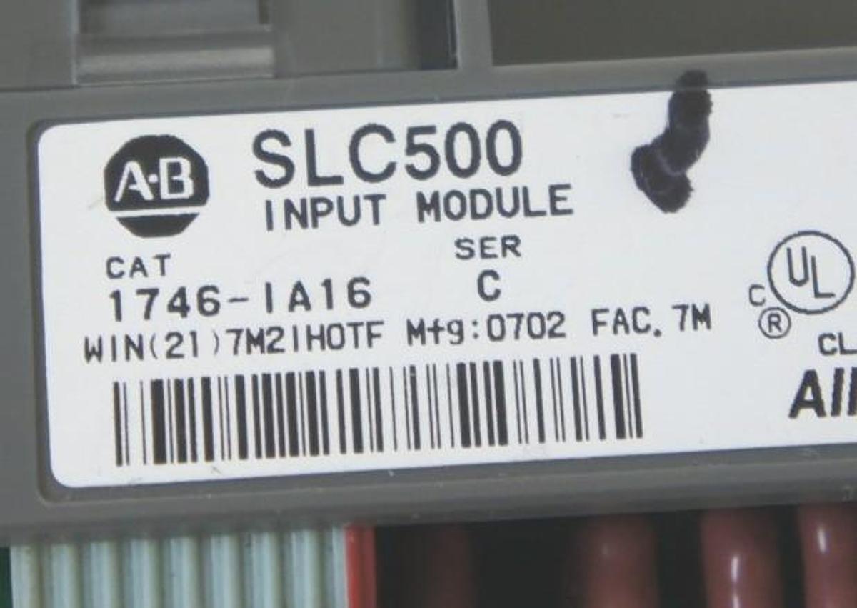 Used ALLEN BRADLEY SLC 500 1746-IA16 INPUT MODULE 85-132VAC 50/60HZ SER C 1746IA16