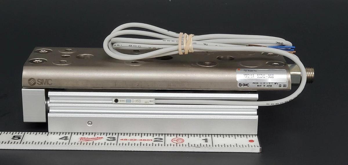 Used NEW SMC MXQ16A-50ZH3-M9B CYLINDER, SLIDE TABLE W/ AUTO SWITCH MXQ16A50ZH3M9B