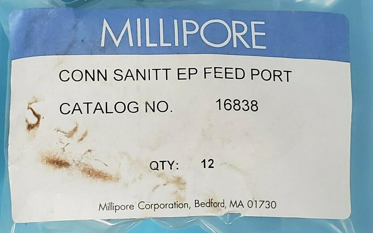 Used NEW MILLIPORE 16838 CONN SANITT EP FEED PORT (QTY: 12)