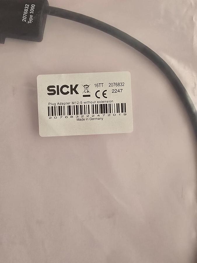 Used SICK 2076832 | SP1-1000 deTec & deTem System Plug w/o Extention M12 5-Pin NSMP