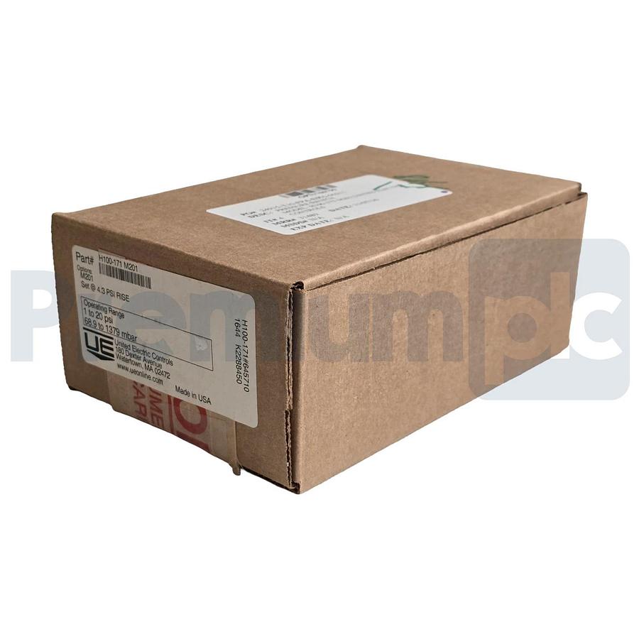 United Electric Controls H100-171 M201 Pressure Switch 1-20 PSI | Set @ 4.3 PSI