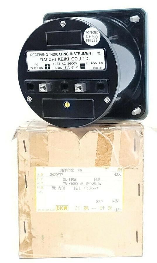 Used NIB DAIICHI XL-110A RECEIVING INDIACTING INSTRUMENT XL110A TACHOMETER