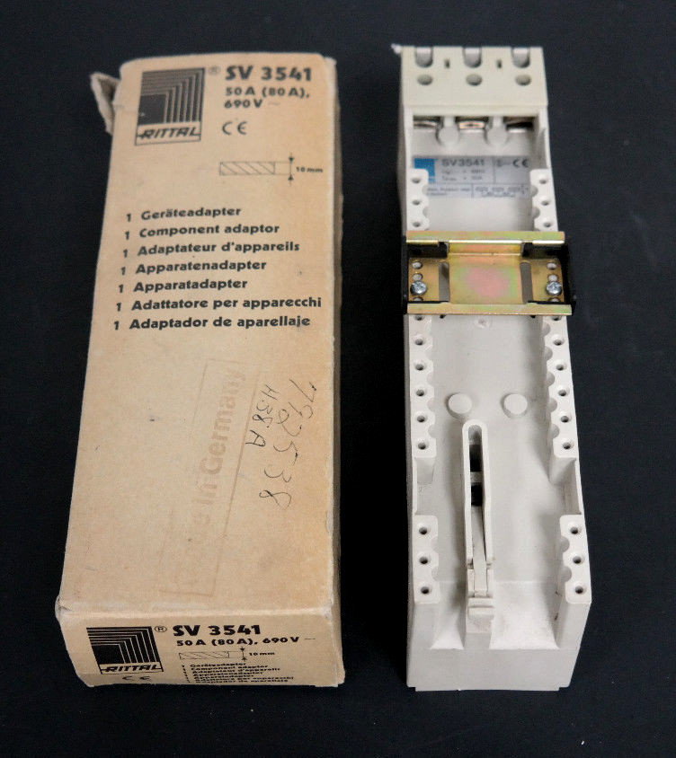 Used NIB RITTAL SV 3541 COMPONENT ADAPTER 50A (80A), 690V, SV3541
