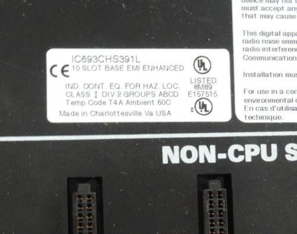 Used GE FANUC IC693CHS391L 10 SLOT BASE PROGRAMMABLE CONTROLLER