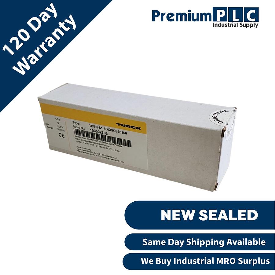Used TURCK TBEN-S1-8DXP/CS30150 COMPACT MULTIPROTOCOL I/O MODULE FOR EtherNet 8-CH