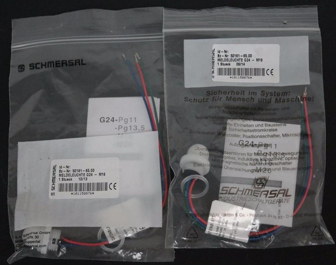Used LOT OF 2 NIB SCHMERSAL 50161-65.00 INDICATOR LAMPS LED