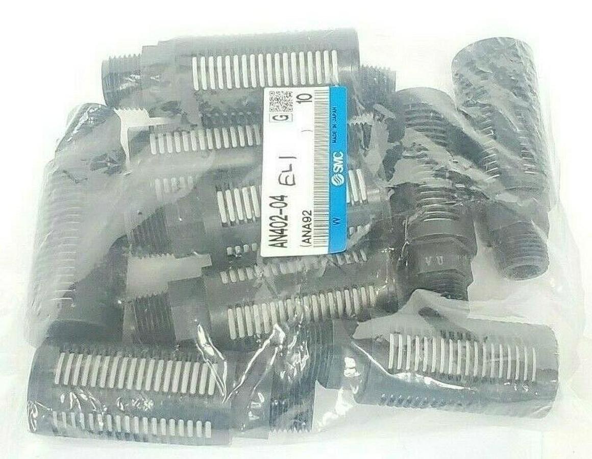 Used BAG OF 10 NEW SMC AN402-04 AN SILENCER AN 1/2INCH STANDARD (PT) MUFFLERS