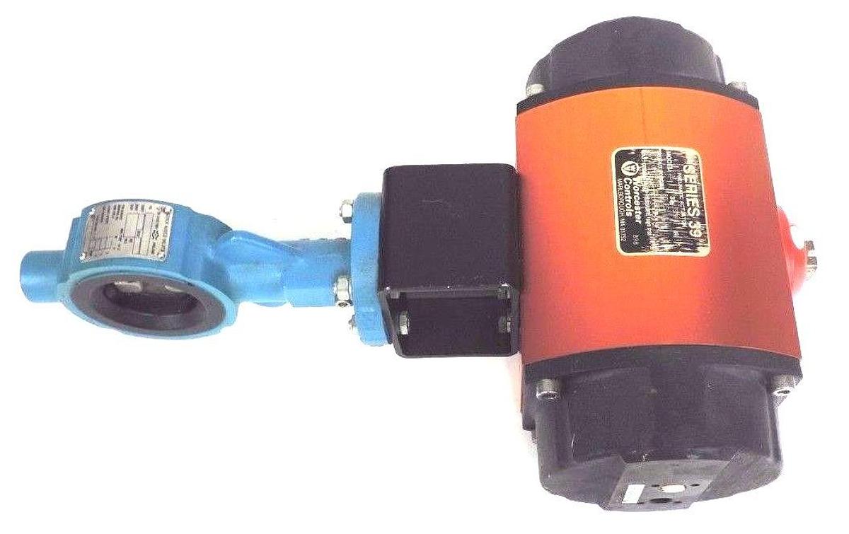 Used WORCESTER MODEL 25 PNEUMATIC ACTUATOR SER. 39 W/ SERCK AUDCO 50IBN2RSA VALVE