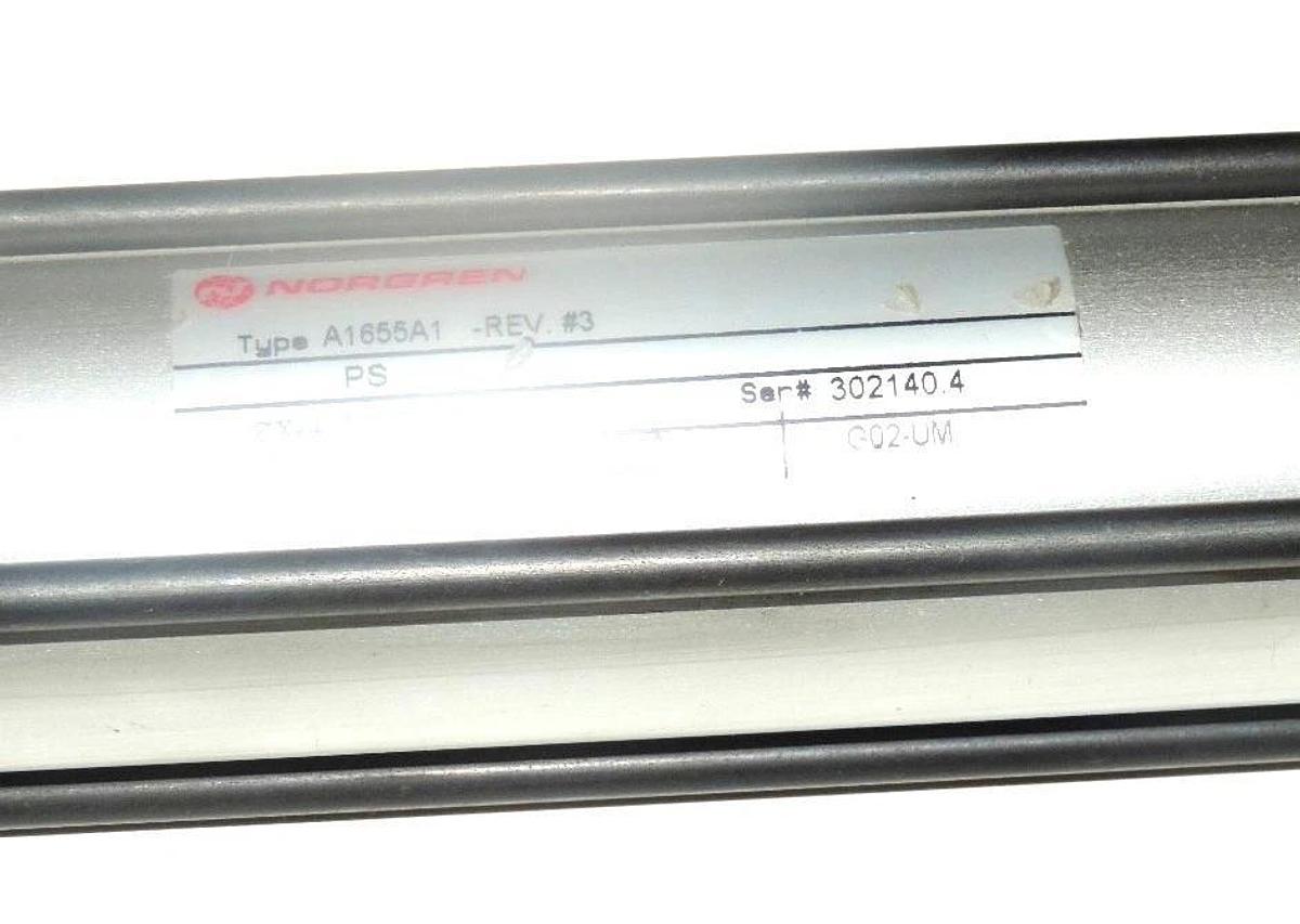 Used NORGREN A1655A1 - REV. #3 PS PNEUMATIC ACTUATOR CYLINDER G02-UM