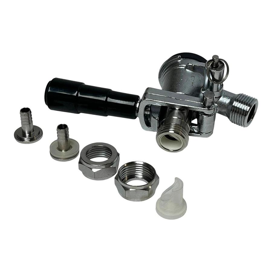 Gaslin D System American Sankey Keg Coupler Tap Kit with Tailpiece Fittings