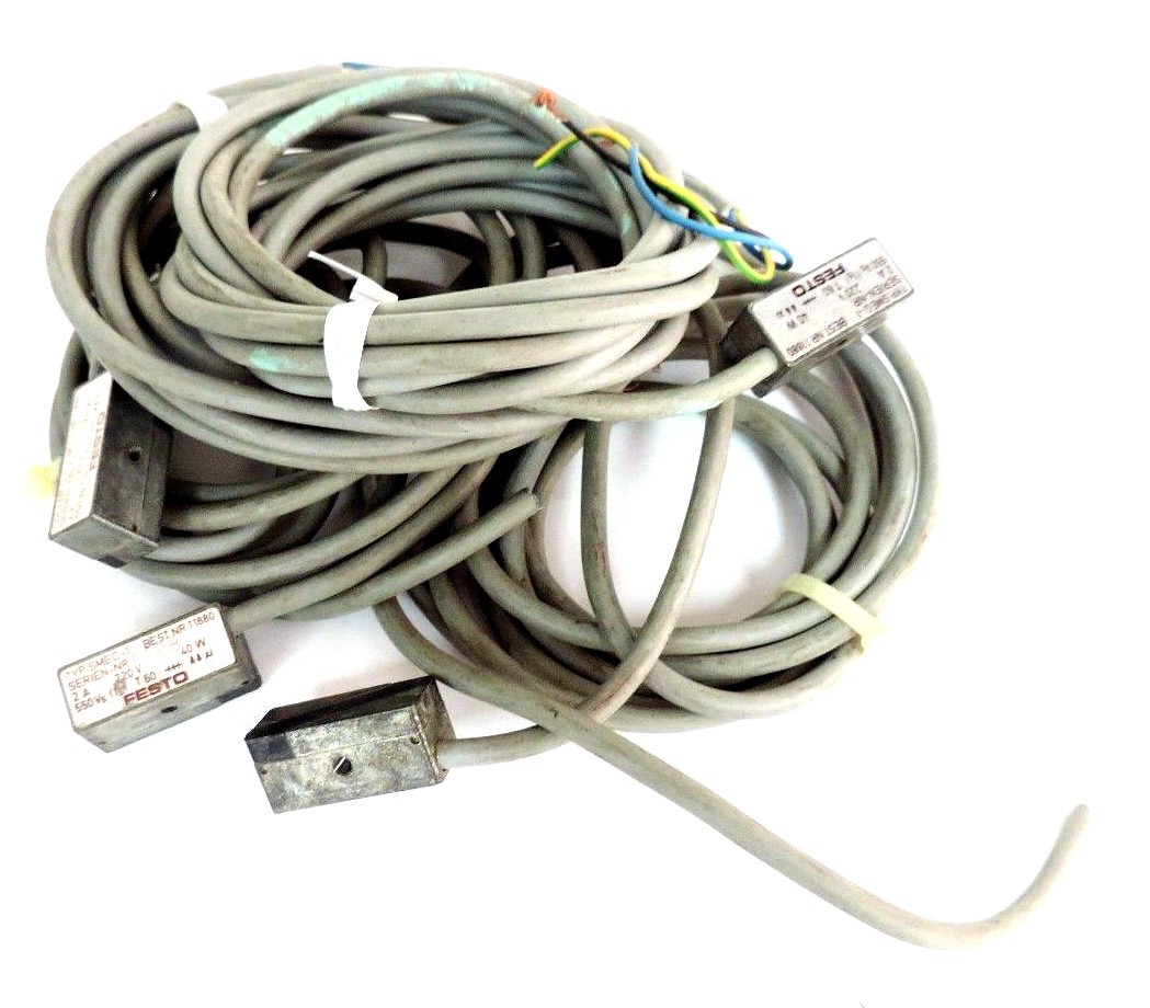 Used LOT OF 4 FESTO SMEO-1 PROXIMITY SWITCHES 2A, BEST NR. 11880, SMEO1, 40W, 220V