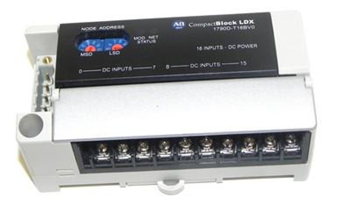 Used ALLEN BRADLEY 1790D-T16BV0 COMPACT BLOCK LDX 16 INPUT DC POWER 1790DT16BV0