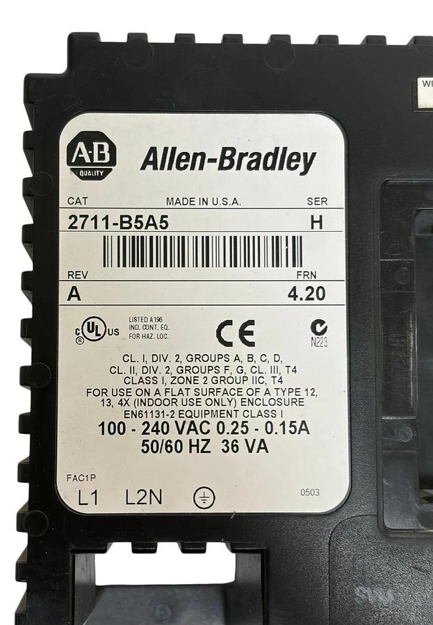 Used Allen-Bradley 2711-B5A5 PanelView 550 HMI Terminal Broken Plastic Post Parts