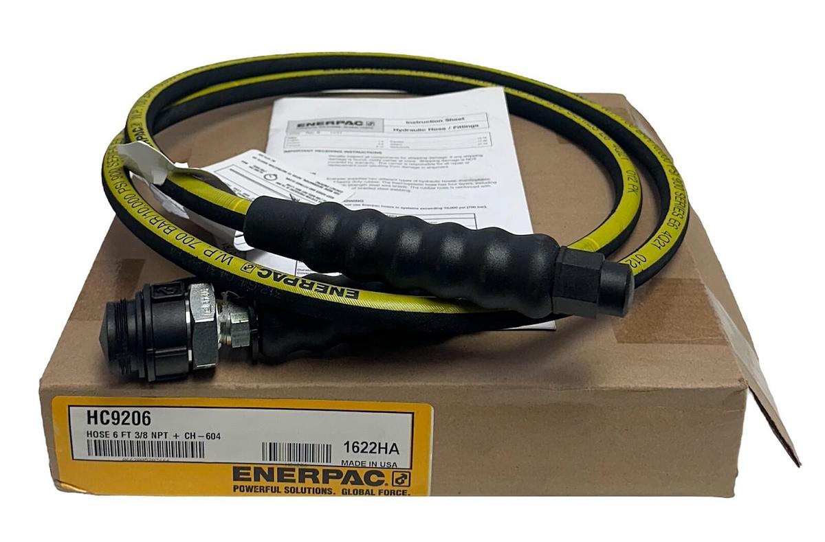 Used ENERPAC 80018781 / HC9206 OEM 6' HOSE W/ CH-604-3/8'' HI-PRESSURE ASSEMBLY NSMP