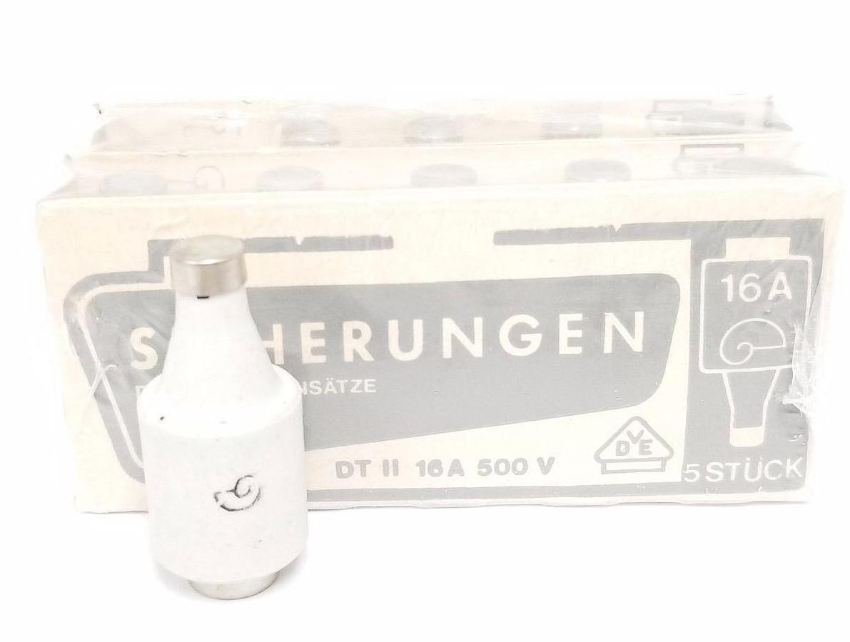 LOT OF 10 NEW SICHERUNGER DT II 16A 500V FUSES