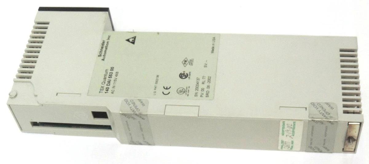 Used SCHNEIDER AUTOMATION TSX QUANTUM 140DAI55300 AC IN 115V 4X8, 140 DAI 553 00