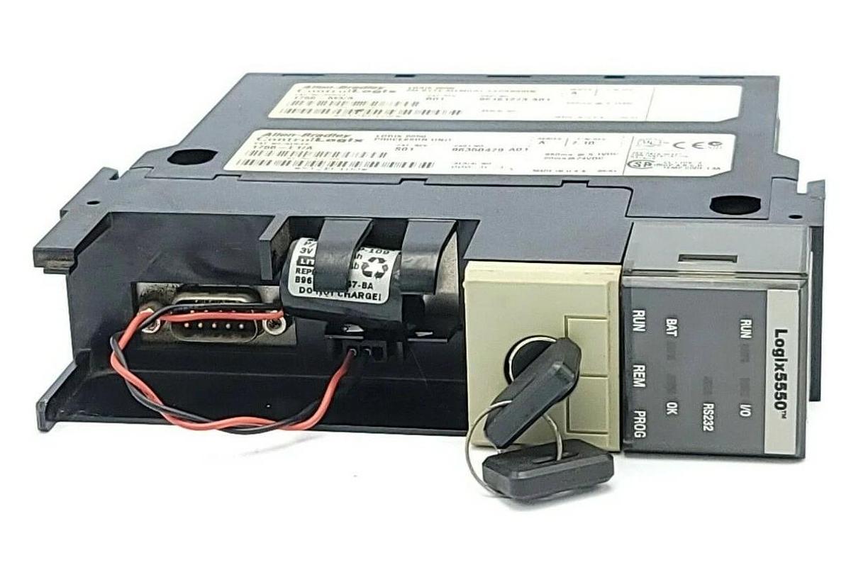 Used ALLEN BRADLEY 1756-M3/A REV. B01 SER. A 1756-L1/A REV. S01 SER. A F/W: 7.10