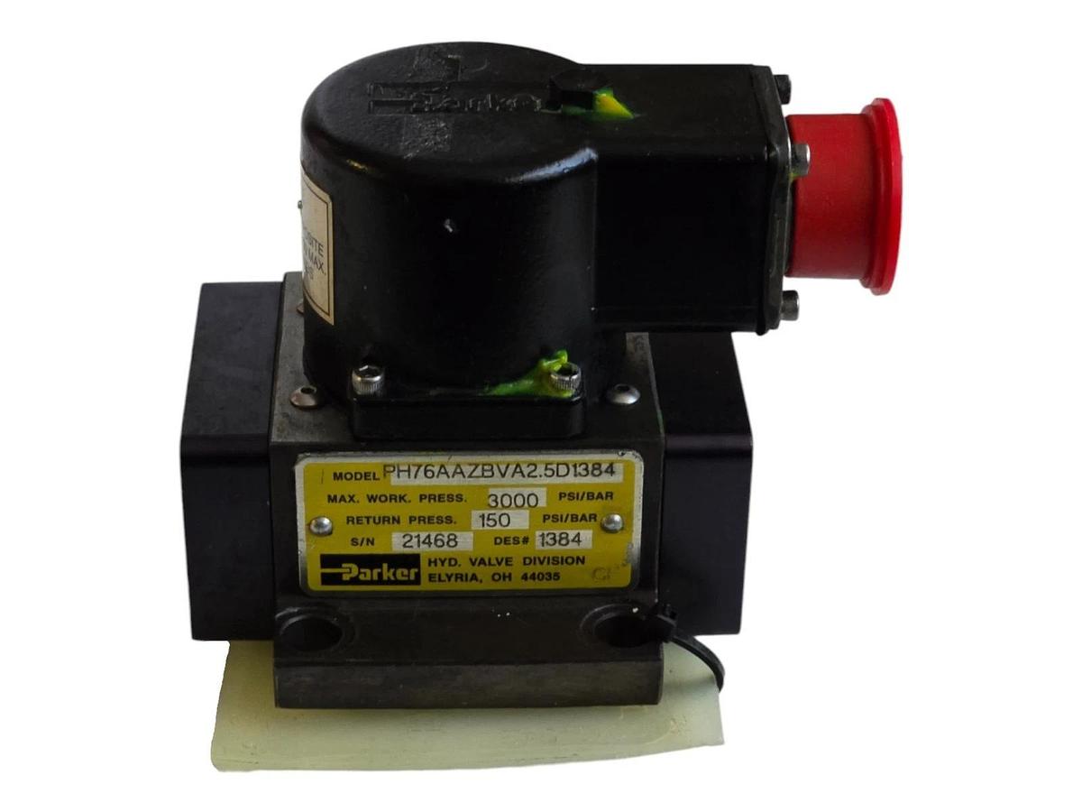 Refurbished Parker PH76 Hydraulic Servo Valve PH76AAZBVA2.5D1384 2.5GPM 3000PSI D# 1384 XLNT