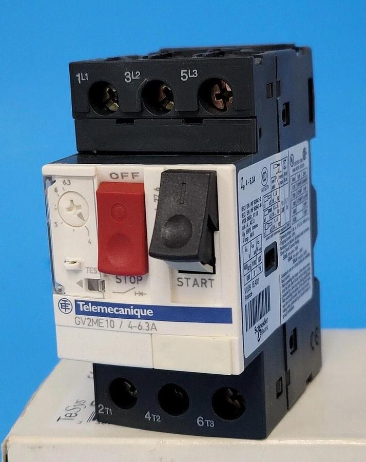Used NEW IN BOX TELEMECANIQUE GV2ME10 MOTOR CIRCUIT BREAKER 4-6.3A