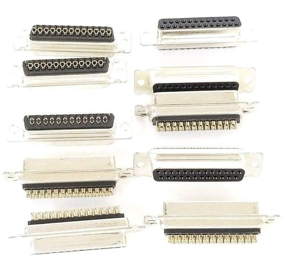 LOT OF 10 NEW NEWARK ELECTRONICS 46F1338 AMP 25 PIN FEMALE D-SUB CONNECTORS