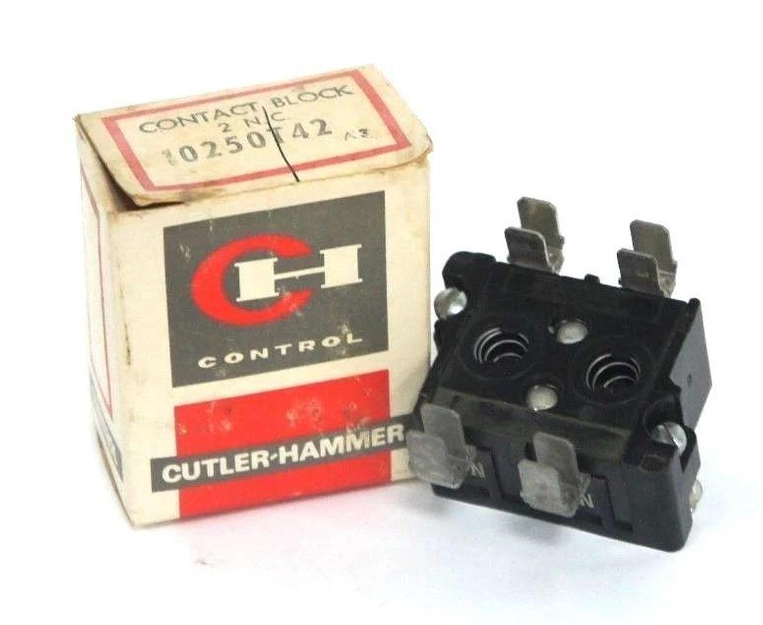 Used NIB CUTLER HAMMER 10250T42 SER. A3 CONTACT BLOCK 2 N.C.