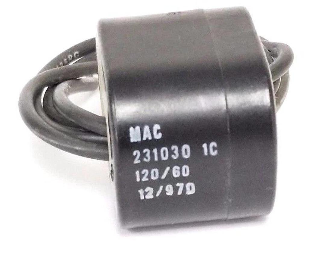 Used MAC 231030 1C SOLENOID COIL 231030, 120/60, 12/97D