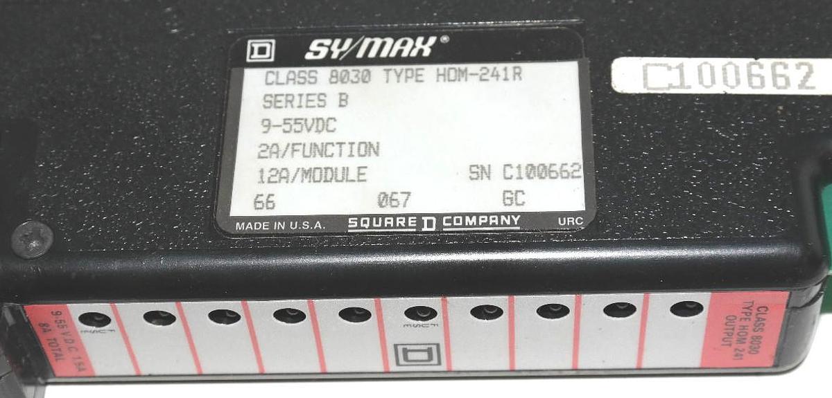 Used REPAIRED SQUARE D SYMAX 8030-HOM-241R OUTPUT MODULE 8030-HOM-241 SERIES B