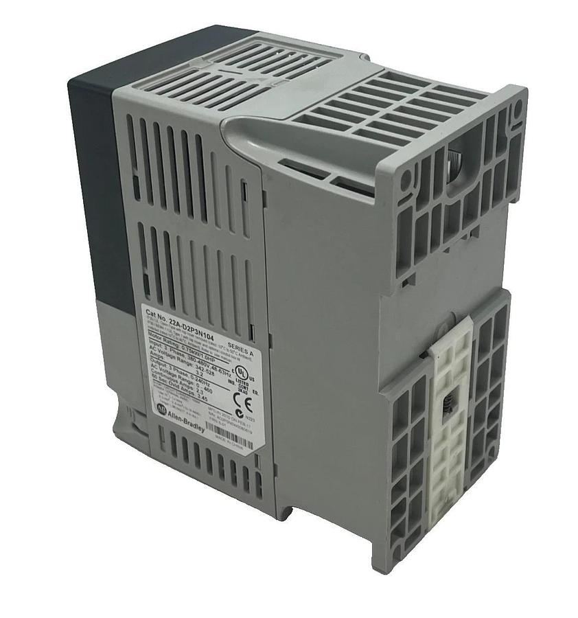 Used ALLEN-BRADLEY 22A-D2P3N104 PowerFlex 4 AC Drive 1.0HP 480V Ser A FRN 5.01 VFD