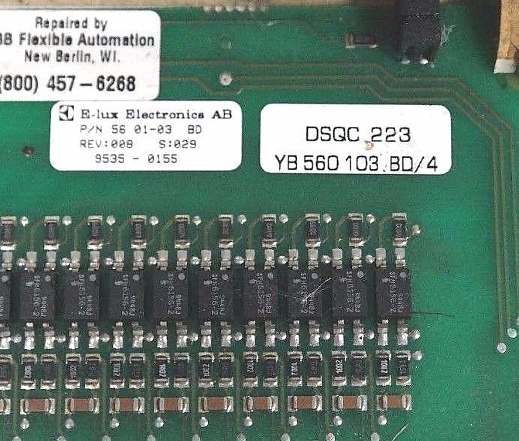 Used ABB DSQC-223 I/O BOARD 3HAB-2214-8/4, YB-560-103-BD/4, 56-01-03-BD, REV 008