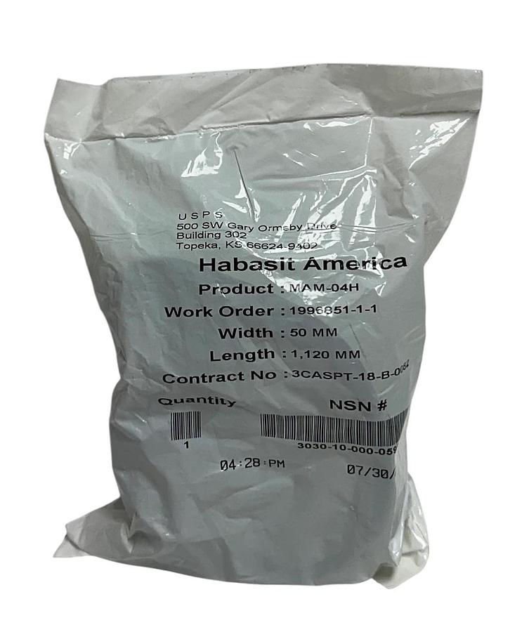 Used 2 HABASIT AMERICA MAM-04H / MAM04H CONVEYOR BELTS W: 50mm L: 1,120mm NSFS