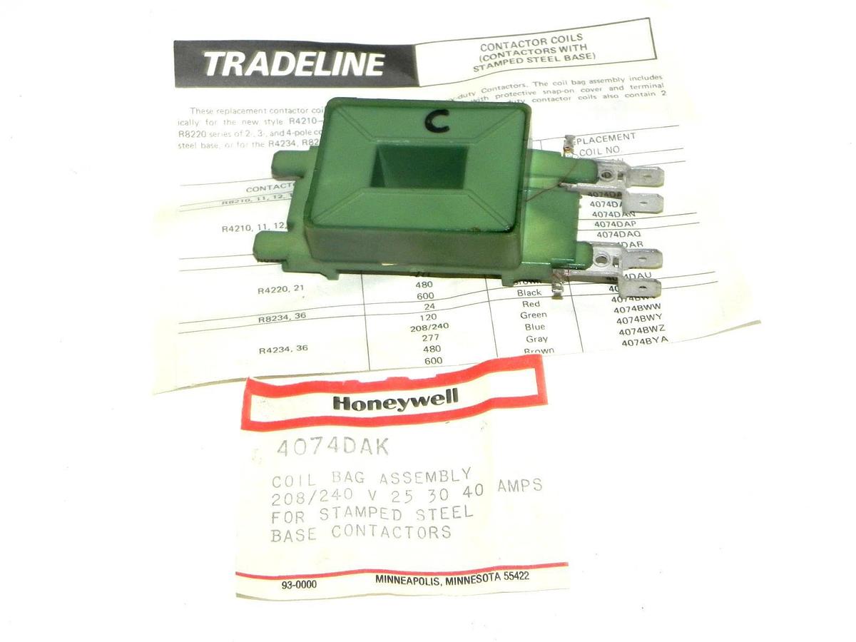 NEW HONEYWELL 4074DAK COIL BAG ASSEYBLY 208/240VAC