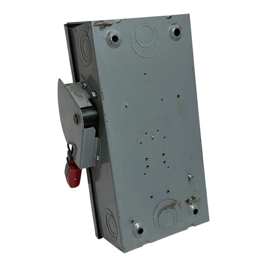 Used Square D HU362 Safety Switch 60A 600VAC 600VDC 3 Pole Non-Fusible Disconnect